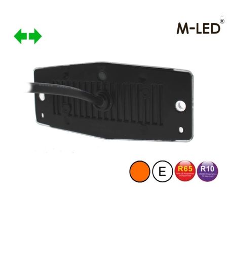 Dubbelbrander - M-Led - Classic - Dual Color - 4.9" - 12.5cm - Met Richtingaanwijzer - LED - Amber - Wit/Amber - 12V-30V