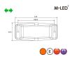 Double burner - M-Led - Classic - Dual Color - 4.9" - 12.5cm - With Turn Signal - Amber - White/Amber - 12V-30V