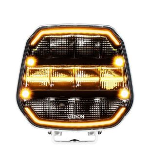 Extraljus - Ledson - Epix 9+ - Strobe - 8.9" - 22.5cm - Powerboost - Positionsljus Vit/Bärnsten - 5 Blixtmönster - Driving -