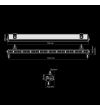 LED bar - Strands - Dark Knight Identity - 20.5" - 52cm - Positielicht Wit/Amber - Driving