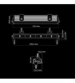 LED Lightbar - Strands - Dark Knight Identity - 20.5" - 52cm - Positionslicht Weiß/Amber - Driving 