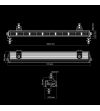 LED-ramp - Strands - Dark Knight Identity - 20.5" - 52cm - Positionsljus Vit/Bärnsten - Driving