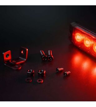 Markeringsljus - Strands - Dark Knight SM6 - 4.7" - 12cm - Smoke - Röd - 12V-30V 