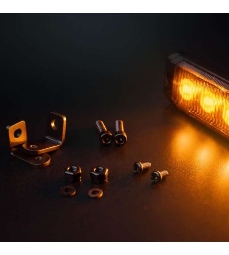 Marker Light - Strands - Dark Knight SM6 - 4.7" - 12cm - Smoke - Amber - 12V-30V