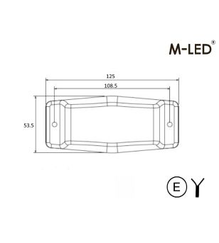 Dubbelbrander - M-Led - Work - Werklamp - 4.9" - 12.5cm - Links/Rechts - Helder - Wit - 12V-30V - Set van 2