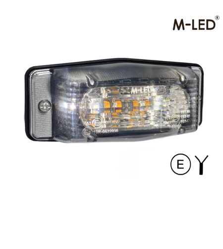 Double burner - M-Led - Classic - Dual Color - 4.9" - 12.5cm - LED - Klar - Vit/Röd - 12V-24V 
