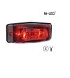 Double burner - M-Led - Classic - Dual Color - 4.9" - 12.5cm - Klar - Vit/Röd - 12V-24V