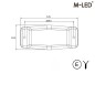 Double burner - M-Led - Classic - 4.9" - 12.5cm - With Brake light - LED - Red - 12V-24V