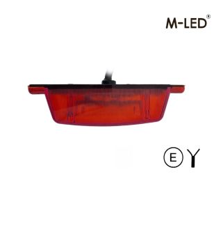 Double burner - M-Led - Klassisch - 4.9" - 12.5cm - Mit Bremslicht - LED - Rot - 12V-24V