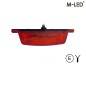 Double burner - M-Led - Classic - 4.9" - 12.5cm - With Brake light - LED - Red - 12V-24V