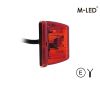 Double burner - M-Led - Classic - 4.9" - 12.5cm - With Brake light - Red - 12V-24V