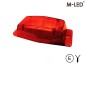 Double burner - M-Led - Classic - 4.9" - 12.5cm - With Brake light - LED - Red - 12V-24V