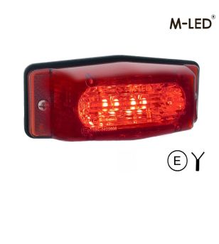 Double burner - M-Led - Classic - 4.9" - 12.5cm - With Brake light - Red - 12V-24V