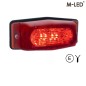 Double burner - M-Led - Classic - 4.9" - 12.5cm - With Brake light - LED - Red - 12V-24V