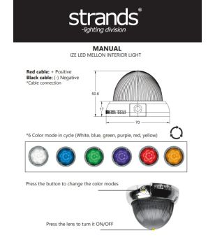 Interior lighting - Ledson - Dots - Chroom - Green - 12V-24V - Set of 5