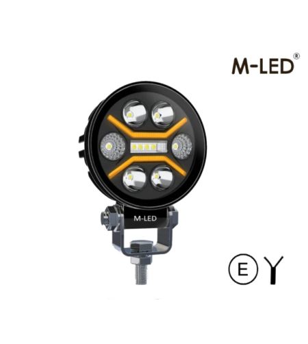 Arbetsbelysning - M-Led - 3.1" - 7.8cm - Positionsljus Vit/Bärnsten - Work / Scene