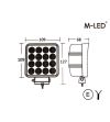 Work light - M-Led - 4.3" - 10.9cm - Dark Look - Work / Scene