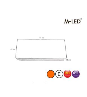 Arbeitsbeleuchtung - M-Led - Undercover - 3.6" - 9.1cm - 1 Blinkmuster - Work / Scene