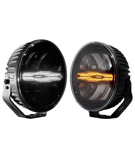 Verstraler - Lumidrive - Rayzor - 9" - 22.8cm - Smoke - Positielicht Wit/Amber - 4 flitspatronen - Driving