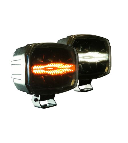 Fernscheinwerfer - Lumidrive - Rayzor - 8.6" - 22cm - Smoke - Positionslicht Weiß/Amber - 4 Blitzmuster - Driving 