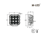 Arbetsbelysning - M-Led - 4" - 10cm - Work / Scene Arbetsbelysning - M-Led - 4" - 10cm - Work / Scene