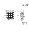 Work light - M-Led - 4" - 10cm - Work / Scene