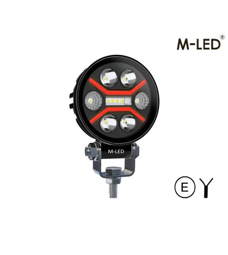 Arbetsbelysning - M-Led - 3.1" - 7.8cm - Positionsljus Röd/Bärnsten - Work / Scene -