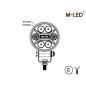 Arbeitsbeleuchtung - M-Led - 3.1" - 7.8cm - Positionslicht Rot/Amber - Work / Scene Arbeitsbeleuchtung - M-Led - 3.1" - 7.8cm - Positionslicht Rot/Amber - Work / Scene