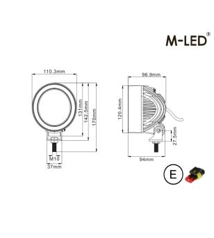 Arbeitsbeleuchtung - M-Led - 4.3" - 11cm - Work / Scene