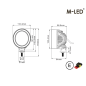 Work light - M-Led - 4.3" - 11cm - Work / Scene