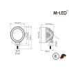 Work light - M-Led - 4.3" - 11cm - Work / Scene