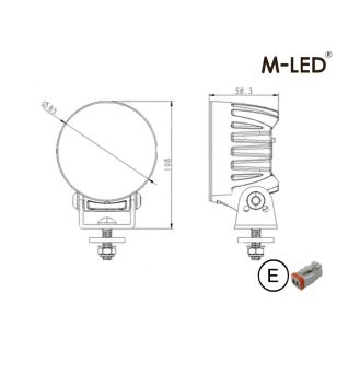 Arbetsbelysning - M-Led - 3.3" - 8.5cm - Work / Scene
