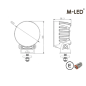 Arbeitsbeleuchtung - M-Led - 3.3" - 8.5cm - Work / Scene Arbeitsbeleuchtung - M-Led - 3.3" - 8.5cm - Work / Scene