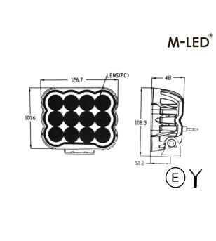 Werklamp - M-Led - 5" - 12.6cm - Work / Scene