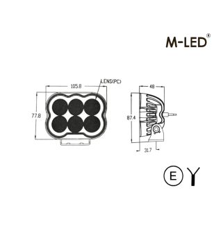 Work light - M-Led - 4.2" - 10.6cm - Work / Scene