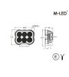 Arbetsbelysning - M-Led - 4.2" - 10.6cm - Work / Scene