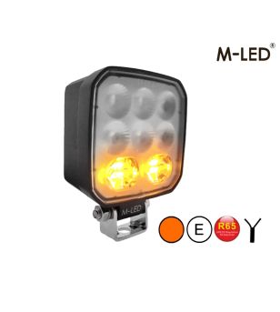Werklamp - M-Led - Combi - 3.9" - 10cm - Wit/Amber - 1 flitspatroon - Work / Scene