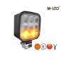 Werklamp - M-Led - Combi - 3.9" - 10cm - Wit/Amber - 1 flitspatroon - Work / Scene Werklamp - M-Led - Combi - 3.9" - 10cm - Wit/Amber - 1 flitspatroon - Work / Scene