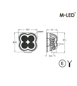 Werklamp - M-Led - 3.1" - 8cm - Work / Scene