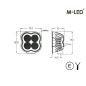 Werklamp - M-Led - 3.1" - 8cm - Work / Scene Werklamp - M-Led - 3.1" - 8cm - Work / Scene