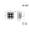 Werklamp - M-Led - 3.1" - 8cm - Work / Scene