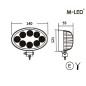 Werklamp - M-Led - 5.5" - 14cm - Dark Look - Work / Scene Werklamp - M-Led - 5.5" - 14cm - Dark Look - Work / Scene