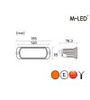 Arbetsbelysning - M-Led - 4.9" - 15.5cm - 1 blixtmönster - Work / Scene
