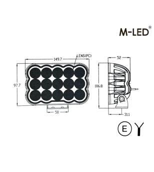 Werklamp - M-Led - 5.9" - 15cm - Work / Scene