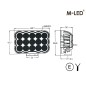 Werklamp - M-Led - 75W - 5.9" - 15cm - Work / Scene