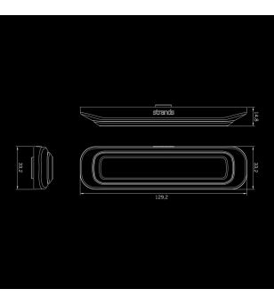 Warning light - Strands - Dark Knight - 6 LED - 5.1" - 12.9cm - Smoke - 21 flashpatterns - Amber - R65 - 12V-30V