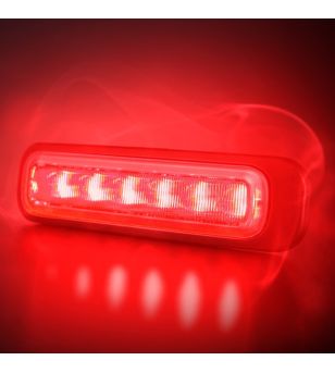 Warning light - Strands - Dark Knight - 6 LED - 5.1" - 12.9cm - Smoke - 21 flash patterns - Red - R65 - 12V-30V