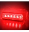 Flitser - Strands - Dark Knight - 6 LED - 5.1" - 12.9cm - Smoke - 21 flitspatronen - Rood - R65 - 12V-30V