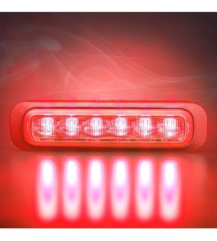 Blixtljus - Strands - Dark Knight - 6 LED - 5.1" - 12.9cm - Smoke - 21 blixtmönster - Bärnsten - R65 - 12V-30V -