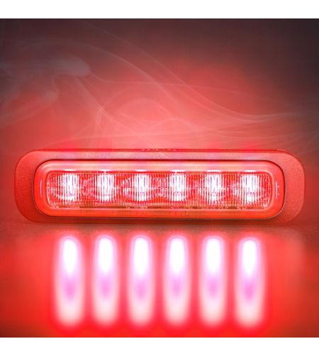 Warning light - Strands - Dark Knight - 6 LED - 5.1" - 12.9cm - Smoke - 21 flashpatterns - Amber - R65 - 12V-30V